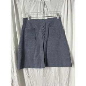 NWOT C/MEO Collective Rebound Knit Pull On Pencil Skirt Blue Women's Size Large